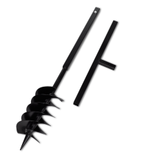 vidaXL Kézi Föld Fúró Auger Bit 150 mm Dupla Spirállal Fekete bitfej készlet