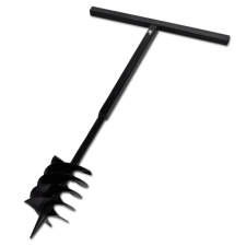 vidaXL Kézi Föld Fúró Auger Bit 180mm Három Spirállal Fekete Acél bitfej készlet