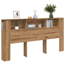 vidaXL kézműves tölgy szerelt fa áthidalószekrény 200x18,5x102,5 cm ágy és ágykellék