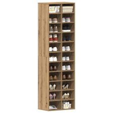 vidaXL kézműves tölgy szerelt fa cipősszekrény 54 x 34 x 183 cm bútor