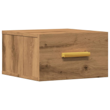 vidaXL kézműves tölgy színű falra szerelhető éjjeliszekrény 35x35x20cm (857065) bútor