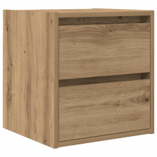 vidaXL kézműves tölgy színű falra szerelhető éjjeliszekrény 38x34x40cm (861263) bútor