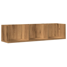 vidaXL kézműves tölgy színű szerelt fa CD-tartó fali polc 75x18x18 cm (855949) bútor