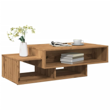 vidaXL kézműves tölgy színű szerelt fa dohányzóasztal 105 x 55 x 32 cm bútor