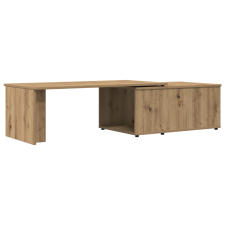 vidaXL kézműves tölgy színű szerelt fa dohányzóasztal 150x50x35 cm (855981) bútor