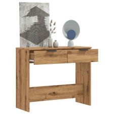 vidaXL kézműves tölgy színű szerelt fa dohányzóasztal 90x36x75 cm bútor
