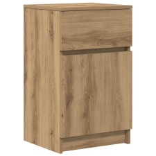 vidaXL kézműves tölgy színű szerelt fa éjjeliszekrény 39x35x65 cm (861335) bútor