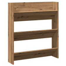 vidaXL kézműves tölgy színű szerelt fa fali cipőszekrény 80x18x90 cm (856545) bútor