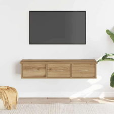 vidaXL kézműves tölgy színű szerelt fa faliszekrény 88x26x18,5 cm bútor