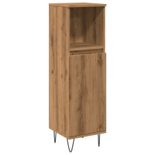 vidaXL kézműves tölgy színű szerelt fa fürdőszobaszekrény 30x30x100 cm (857209) fürdőszoba bútor