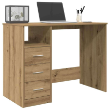 vidaXL kézműves tölgy színű szerelt fa íróasztal 102x76x50 cm íróasztal