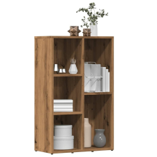 vidaXL kézműves tölgy színű szerelt fa könyvszekrény 45x25x80 cm bútor