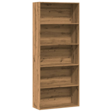 vidaXL kézműves tölgy színű szerelt fa könyvszekrény 80 x 30 x 189 cm bútor