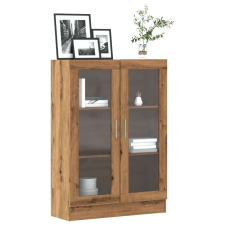 vidaXL kézműves tölgy színű szerelt fa könyvszekrény 82,5x30,5x115 cm bútor