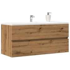 vidaXL kézműves tölgy színű szerelt fa mosdószekrény 100 x 38,5 x 45cm fürdőszoba bútor