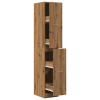 vidaXL kézműves tölgy színű szerelt fa patikaszekrény 30x41x174,5 cm (3309635)