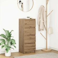 vidaXL kézműves tölgy színű szerelt fa tálalószekrény 37,5x35x99 cm bútor