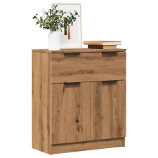 vidaXL kézműves tölgy színű szerelt fa tálalószekrény 60 x 30 x 70 cm bútor