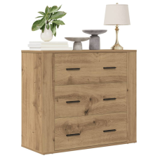 vidaXL kézműves tölgy színű szerelt fa tálalószekrény 80 x 33 x 70 cm bútor