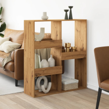 vidaXL kézműves tölgy színű szerelt fa térelválasztó 100x33x115 cm bútor
