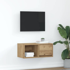 vidaXL kézműves tölgy színű szerelt fa TV-szekrény 60x31x25,5 cm bútor