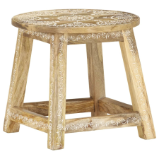 vidaXL kézzel festett tömör mangófa ülőke 38 x 38 x 35 cm bútor