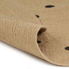 vidaXL kézzel font jutaszőnyeg pöttyös mintával 150 cm (133688) lakástextília