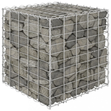 vidaXL Kocka alakú acélhuzal gabion magaságyás 50 x 50 x 50 cm kerti tárolás
