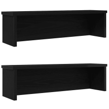 vidaXL Konyhai állványok egymásra rakható 2 db Fekete 50x15x16 cm konyhai eszköz
