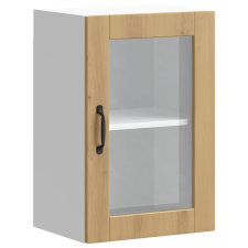 vidaXL konyhai fali szekrény üvegajtóval "Porto" Artisan Oak (854016) bútor