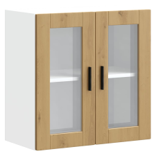 vidaXL konyhai fali szekrény üvegajtóval "Porto" Artisan Oak (854156) bútor