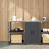 vidaXL Konyhai Tároló Készlet 2 pcs Antracitszürke 120 x 50 x 92 cm