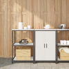 vidaXL Konyhai Tároló Készlet polcokkal tárolóval ajtóval Állítható 2 pcs Fehér 120 x 50 x 92 cm