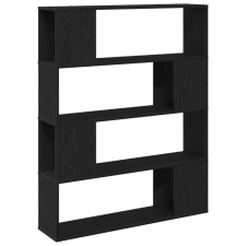vidaXL Könyvespolc Fekete Tölgy 100x24x124 cm Mérnöki Fa (862697) bútor