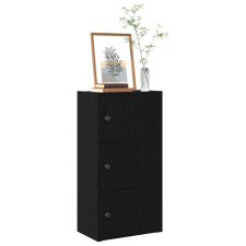 vidaXL Könyvespolc fekete tölgy 40x24x77 cm Gépesített fa bútor