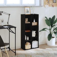 vidaXL Könyvespolc Fekete Tölgy 50x25x105 cm Műszaki Fa bútor