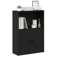 vidaXL Könyvespolc fekete tölgy 60x24x85 cm Gépesített fa bútor