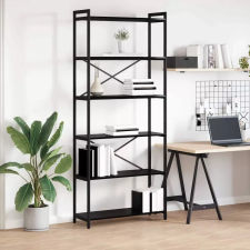  vidaXL Könyvespolc Fekete tölgy 80 x 30 x 189,5 cm Faanyag bútor