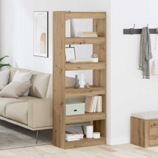 vidaXL Könyvespolc kézműves tölgy 60 x 30 x 166 cm Faanyag bútor