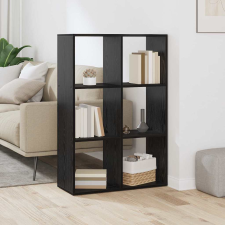 vidaXL Könyvespolc Musta tammi 69.5 x 29 x 103.5 cm Faanyag bútor