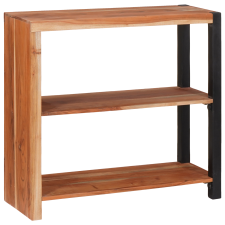 vidaXL Könyvszekrény Barna, Fekete 80 x 30 x 110 cm Tömör Akácfa bútor