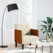 vidaXL Krém bársony kanapészék karfás szék 55 cm bútor