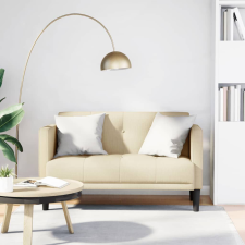 vidaXL krém szövet loveseat kanapé 111 cm bútor