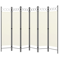 vidaXL krémfehér 6 paneles paraván 240 x 180 cm (320711) bútor