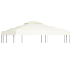 vidaXL Krémfehér csere pavilon ponyvatető 310 g / m², 3 x 3 m