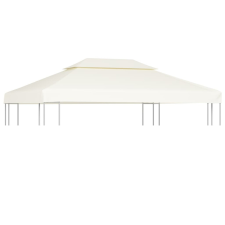 vidaXL Krémfehér csere pavilon ponyvatető 310 g / m², 3 x 4 m barkácsgép tartozék