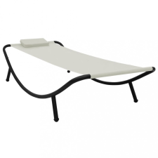 vidaXL Krémszínű acél kerti ágy 200 x 90 cm kerti bútor