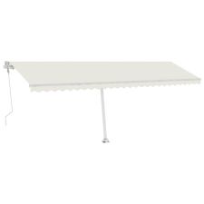 vidaXL krémszínű automata szélérzékelős és LED-es napellenző 600x300cm (3069612) kerti bútor