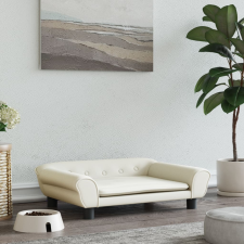 vidaXL krémszínű bársony kutyaágy 70 x 48 x 22 cm szállítóbox, fekhely kutyáknak