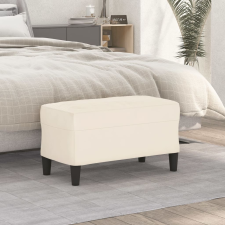 vidaXL krémszínű bársony pad 70 x 35 x 41 cm bútor